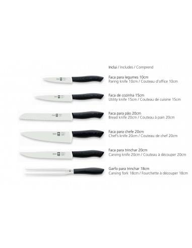 ICEL Douro Gourmet 6 pieces knife block - Mimocook