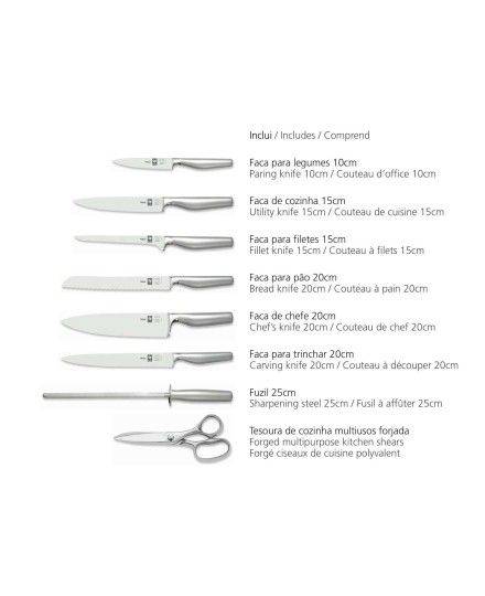Cuchillo de platino de 8 piezas ICEL | ICEL | Mimocook