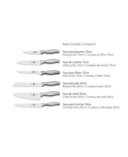 ICEL Absolute Steel 6 pieces knife blocks | ICEL | Mimocook