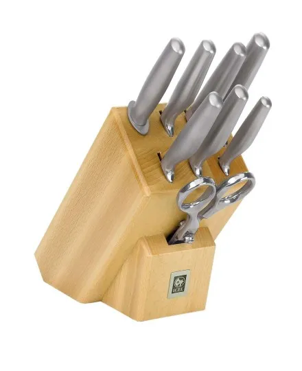 Bloco de Facas com 8 peças-Platina ICEL - Mimocook