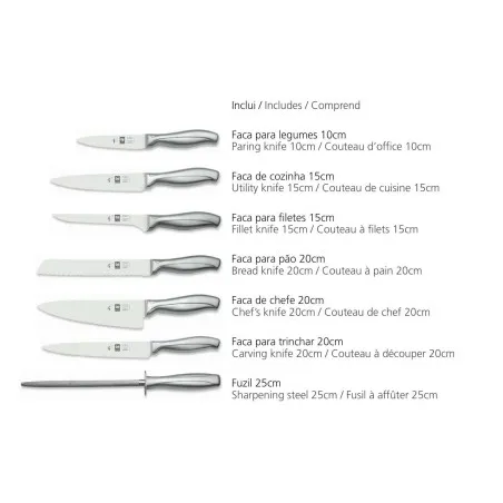 Absolute Steel 7 pieces knife blocks