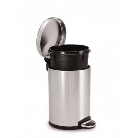 Simplehuman Round Pedal Bin Fingerprint-Proof Brushed Stainless Steel - Mimocook