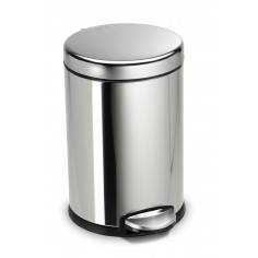 Balde de pedal 4,5L redondo inox brilhante Simplehuman - Mimocook