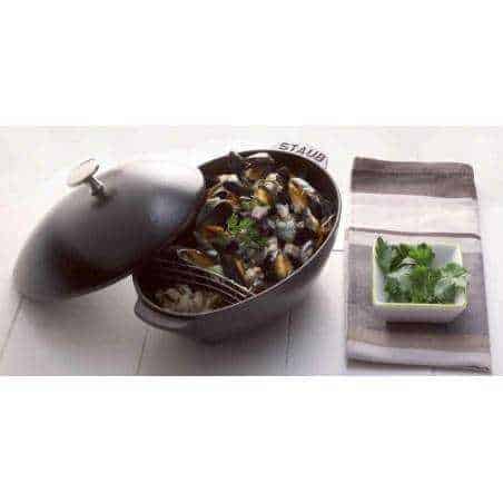 Staub Mussel Pot with Lid 25 cm - Mimocook