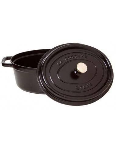 Cocotte cazuela ovalada de hierro fundido con tapa de 15 cm. de Staub