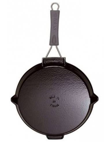 Staub Cast Iron Round Grill Pan with Flip Handle - Mimocook