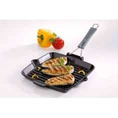 Grelhador quadrado 24cm com pega da Staub - Mimocook