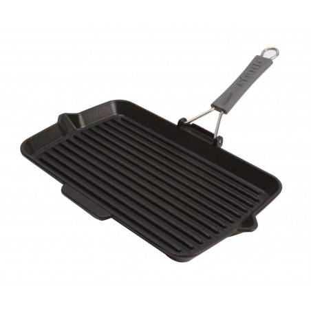 Grelhador rectangular 34x21cm com pega da Staub - Mimocook