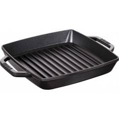 Grelhador quadrado 28cm com asas da Staub - Mimocook