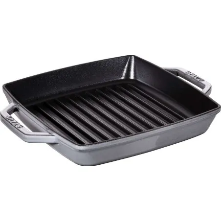 Grelhador quadrado 33cm com asas da Staub - Mimocook