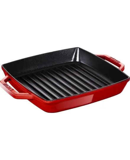 Grelhador quadrado 33cm com asas da Staub - Mimocook