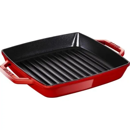 Grelhador quadrado 33cm com asas da Staub - Mimocook