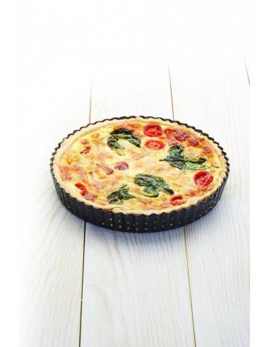 Kitchen Craft Master Class Crusty Bake Non-stick Fluted Round Quiche Tin - Mimocook