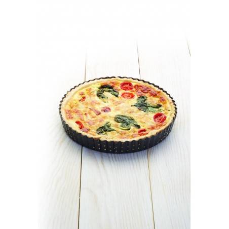 Kitchen Craft Master Class Crusty Bake Non-stick Fluted Round Quiche Tin - Mimocook