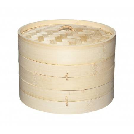 Kitchen Craft World of Flavours Oriental Large Two Tier Bamboo Steamer - Mimocook