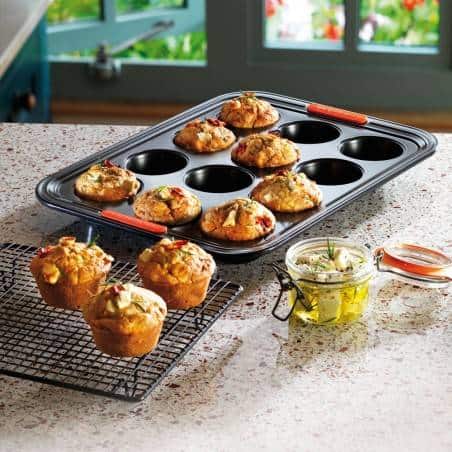 Le Creuset Toughened Non-Stick Bakeware 12 Cup Muffin Tray - Mimocook