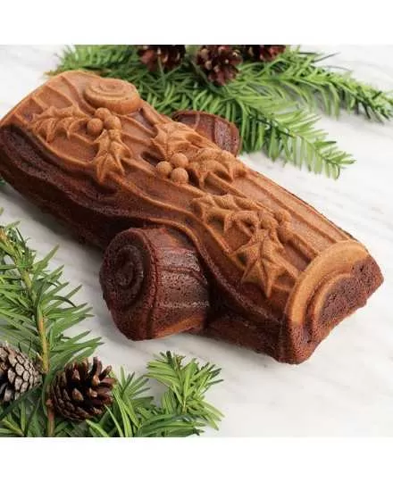 Forma tronco de natal Yule Log da Nordic Ware - Mimocook