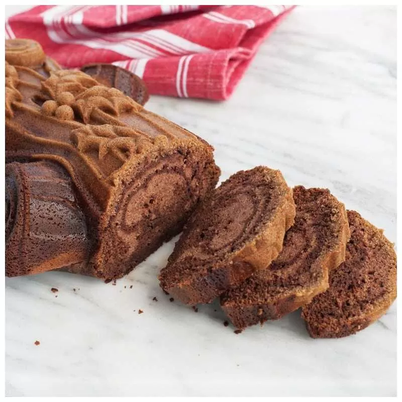 Forma tronco de natal Yule Log da Nordic Ware - Mimocook