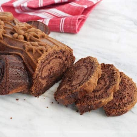 Forma tronco de natal Yule Log da Nordic Ware - Mimocook