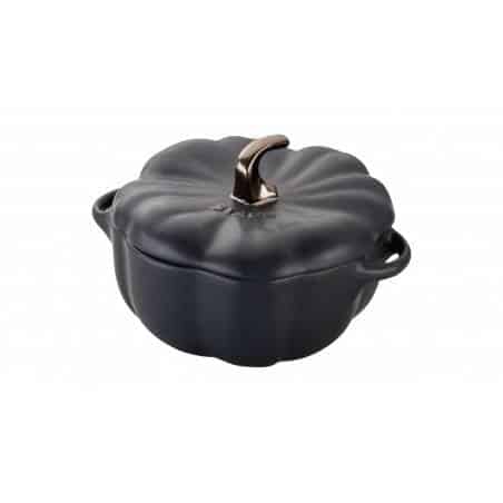 Staub black ceramic petite pumpkin cocotte - Mimocook