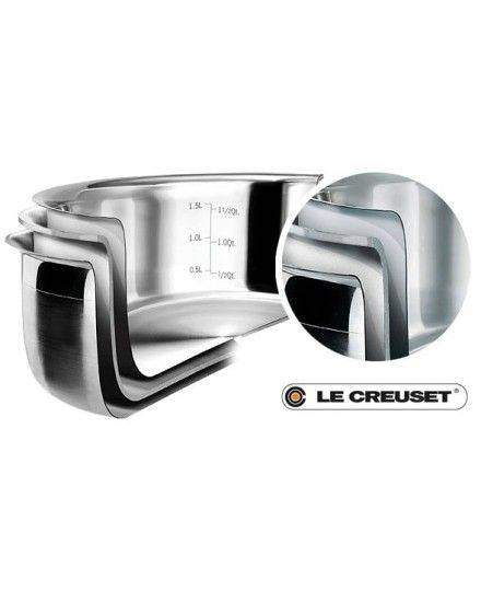 Le Creuset 4-teiliges Topfset aus 3-ply PLUS Edelstahl | Le Creuset | Mimocook