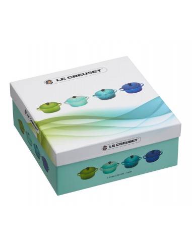 Le Creuset 4er-Set Mini-Auflaufformen blau grün Keramik - Mimocook