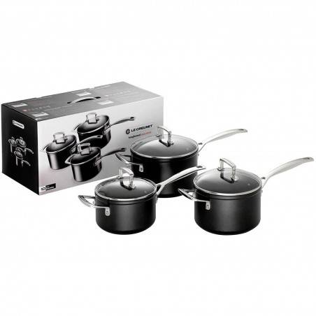 Le Creuset Toughened Non-Stick Saucepan Set - Mimocook