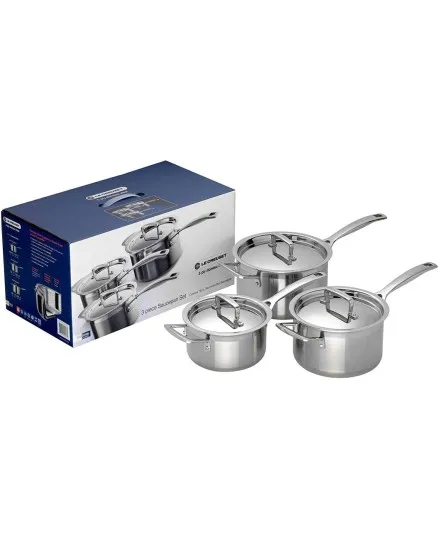Le Creuset Stainless Steel Saucepan Set - 3 pieces - Mimocook