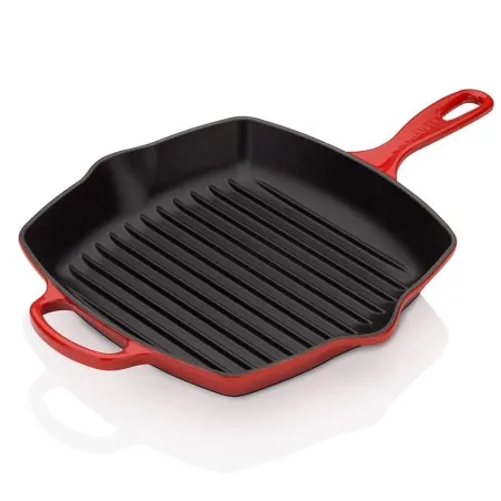 Le Creuset Square Skillet Grill Pan Enamelled Cast Iron 26cm - Mimocook