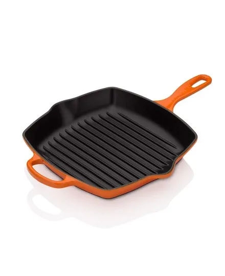 Le Creuset Quadratische Grillpfanne aus emailliertem Gusseisen 26cm - Mimocook