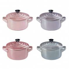 Le Creuset Set of 4 stoneware mini cocottes metallics pastel - Mimocook