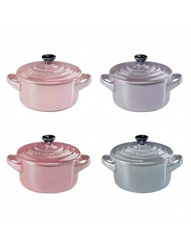 Le Creuset Set of 4 stoneware mini cocottes metallics pastel - Mimocook