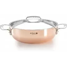 De Buyer Prima Matera sauté-pan with 2 handles and stainless steel lid