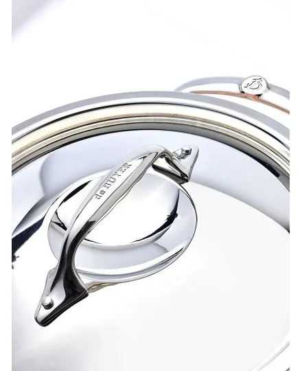 De Buyer Prima Matera sauté-pan with 2 handles and stainless steel lid