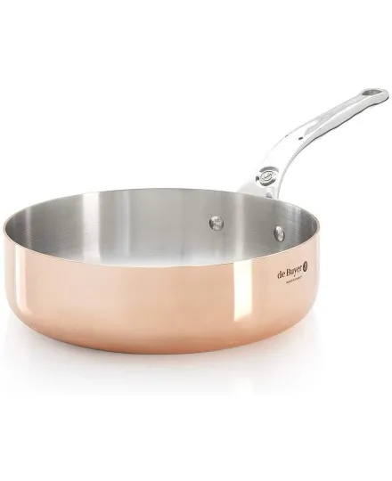 Caçarola baixa em cobre e inox Prima Matera da De Buyer