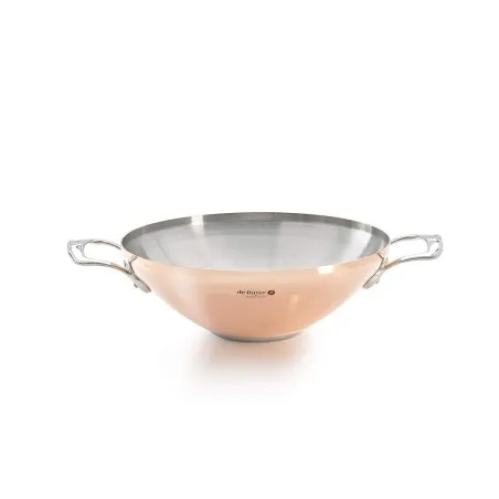 Wok em cobre e inox Prima Matera da De Buyer