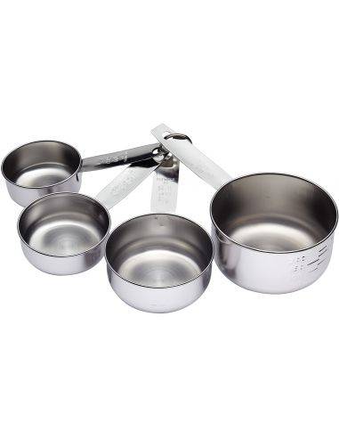 Kitchen Craft Stainless Steel 4 Piece Measuring Cup Set