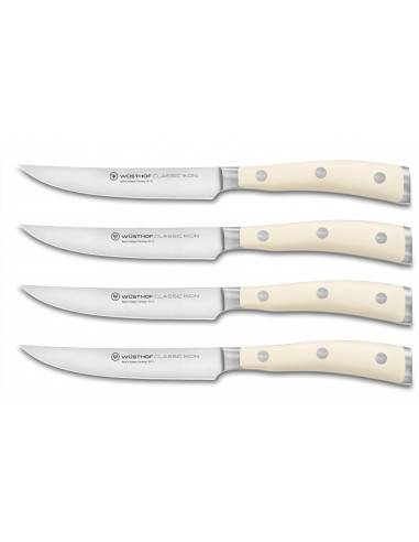 Conjunto facas de bife Wusthof Ikon Creme - Mimocook