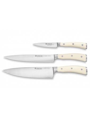 Conjunto 3 facas Wusthof Ikon Creme - Mimocook
