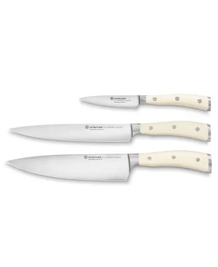 Conjunto 3 facas Wusthof Ikon Creme - Mimocook