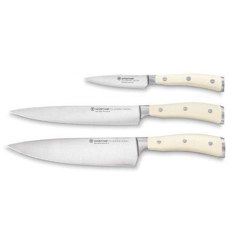 Wusthof Ikon Cream Ensemble de 3 couteaux | Wusthof | Mimocook
