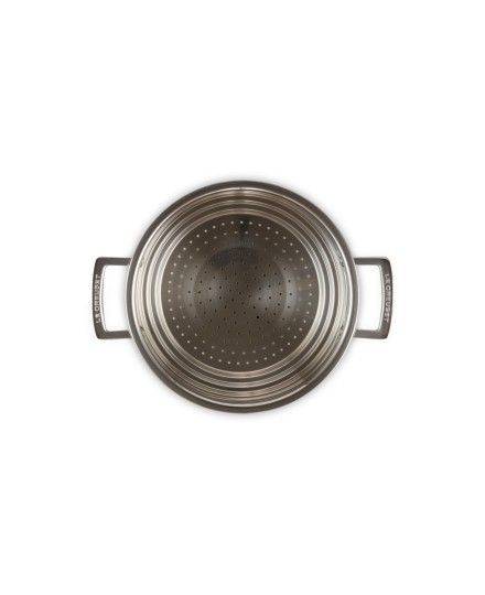 Le Creuset Grand cuit-vapeur adaptable Inox Classique avec couvercle en verre | Le Creuset | Mimocook