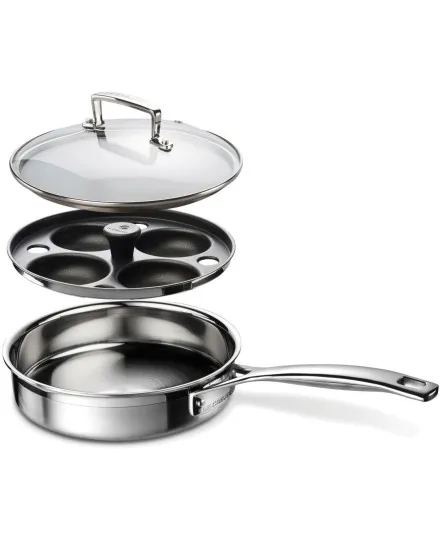 Sauté com acessório para ovos 3-ply inox da Le Creuset - Mimocook