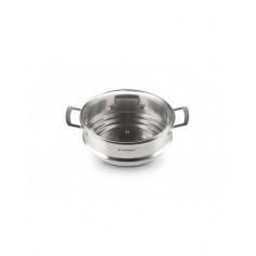 Acessório de vapor 3-ply inox com tampa de vidro da Le Creuset - Mimocook