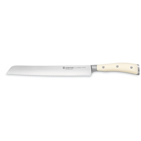 Faca de Pão 23cm serrilha dupla Wusthof Ikon Creme - Mimocook