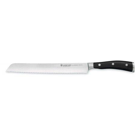 Wüsthof Classic Ikon Black Brotmesser mit Doppelsägeschliff 23 cm | Wusthof | Mimocook