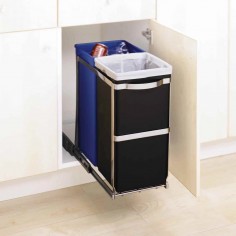 Balde duplo de reciclagem de encastrar simplehuman - Mimocook