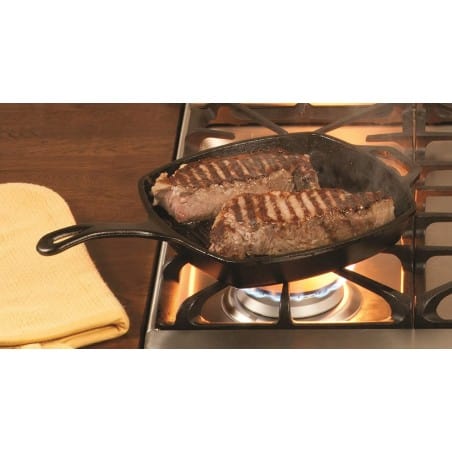 Lodge Quadratische Grillpfanne aus Gusseisen 27cm - Mimocook