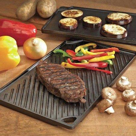 Lodge Wende-Grillplatte aus Gusseisen 42 × 24 cm | Lodge | Mimocook