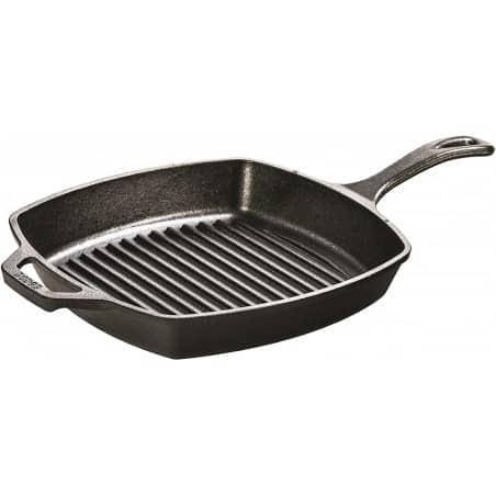 Lodge Quadratische Grillpfanne aus Gusseisen 27cm - Mimocook